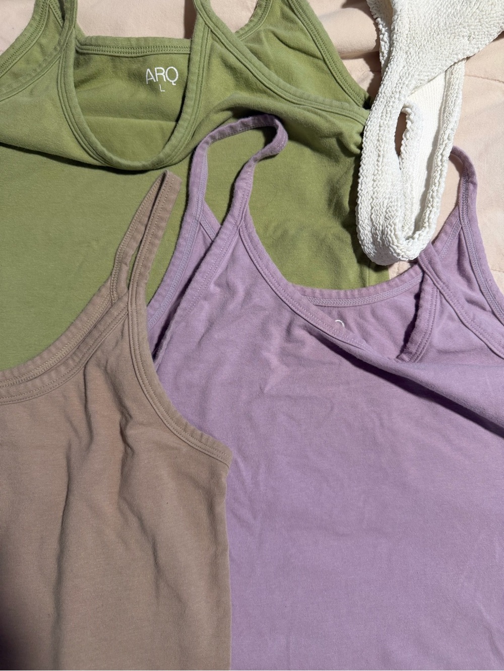 ARQ Women's Tank Tops in Olive, Sage, Taupe, Lavender - Picture 4 of 5